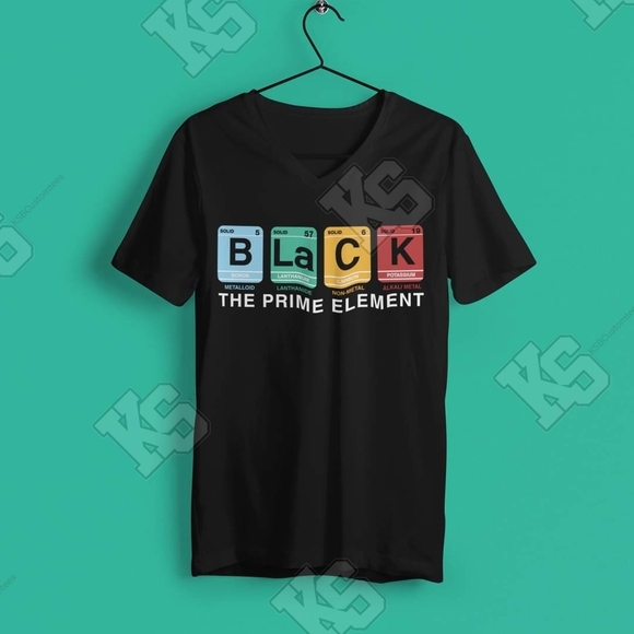 The Prime Element Black Graphic‎ T-Shirt - Picture 1 of 3